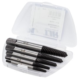 TJR® 5 Pcs Spiral Screw Extractor Set Sizes #1-#5 for M3-M8 - Easy to Remove Multi Spline Screw Remover