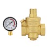 DN20 Einstellbarer Messing-Wasserdruckregler, Druckminderventil Druckregelventil mit Manometer für Horizontale Rohre