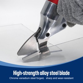 VlOXO Metal Shears Drill Attachment,Sheet Metal Cutter with 360 Degree Pivoting Handle Professional Sheet Metal Tools for Cut Steel, Sheet Metal Cutter Drill Attachment Can Curved and Straight Cutting