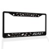 Metal Insert License Plate Frame A Beast Weatherproof Car Accessories