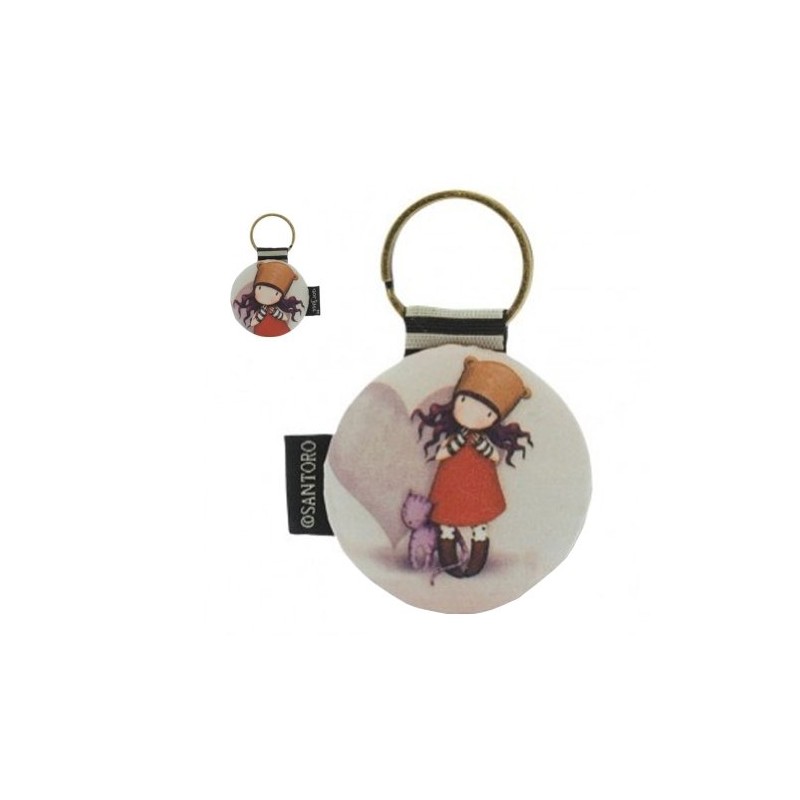 Gorjuss Purrrrrfect Love Round Keyring