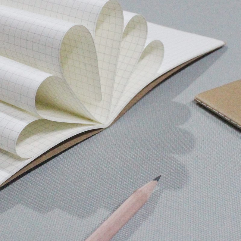 ZMCYN 12 Pack A5 Graph Paper Notebook 14x21cm, Kraft Cover