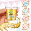 Willinglong 50 Pcs Gender Reveal Party Shot Glasses, 2.87oz Disposable