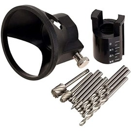 TOP-VIGOR Rotary Multi Tool Cutting Guide Router Attachment Kit, HSS Router Drill Bit Set Router Accessories for Quick Work