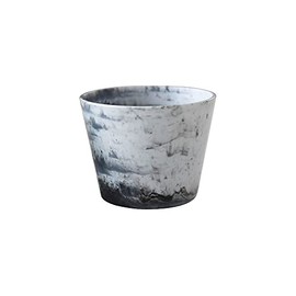 Yawata Kasei 236733 Marble Garden Pot, Cup, White, Diameter 3.1 x Height 2.4 inches (80 x 62 mm), 5.1 fl oz (