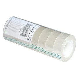 Q-Connect KF17491 Transparent Tape / 8 Rolls / 18mm x 30m / for School, Home and Office