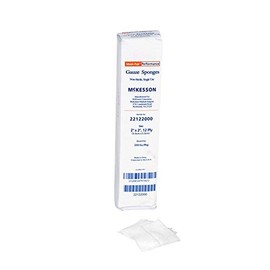 McKesson 22122000 Medi-Pak Performance Gauze Sponge, Non-sterile, 12-Ply, 2" Width, 2" Length (Pack of 8000)