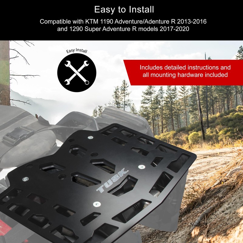 Tusk Top Rack Luggage Carrier Rear Tail Rack Compatible with