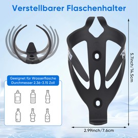 ROGTYO Bicycle Bottle Holder, Universal Bicycle Bottle Holder for Bicycles, Lightweight Water Bottle Holder, Drink Holder for MTB and Road Bikes (Black, 2 Pack)