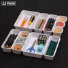 Set of 12 Interlocking Desk Drawer Organizer Tray Dividers Plastic