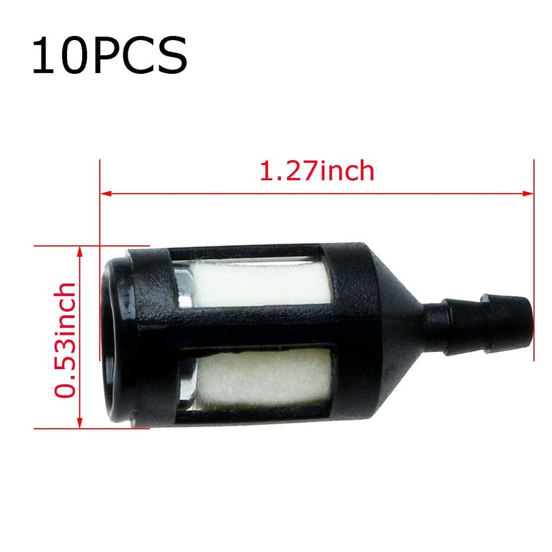 MEETOOT 10pcs Fuel Filter Chainsaw Fuel Filters Replacement Part