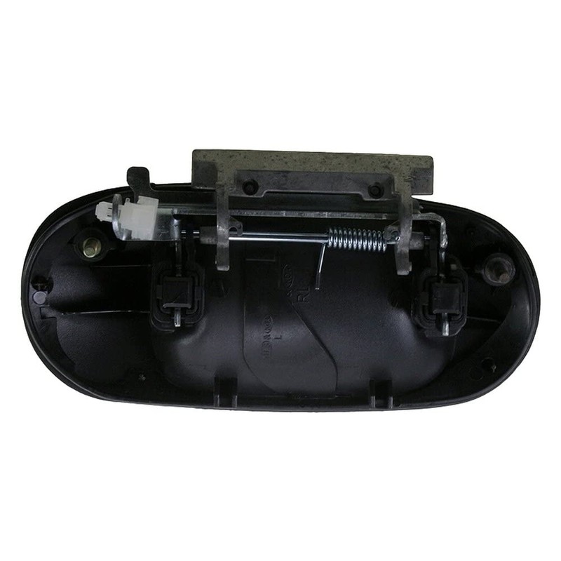 TRQ Rear Left Exterior Door Handle Gloss Black Drivers Side