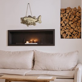 Fathers Gifts for Dad/Papa Gift, Fish Sign Hanging Decorations for Home Indoor, Birthday Gift for Dad from Daughter & Son 3D Double Layer