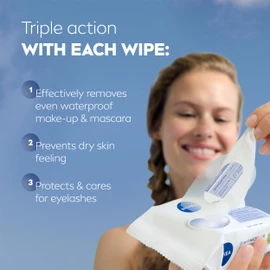NIVEA NIVEA 3in1 Refreshing Cleansing Wipes Normal Skin and Combination Skin (25 Wipes), Plant-Based Makeup Remover Face Wipes, Gentle Yet Effective Makeup Removal