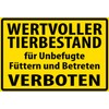 AGDeko® Tin Sign Valuable Animals Size 30 x 20 cm