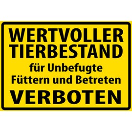 AGDeko® Tin Sign Valuable Animals Size 30 x 20 cm