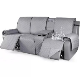 KinCam Waterproof Recliner Sofa Cover Couch Cover Non-Slip Slipcover 3 Seat