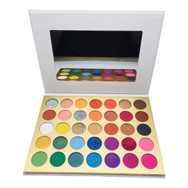 2Chique Boutique Eyeshadow Makeup Palette 35 Matte and Shimmer Colors Long Lasting and High Pigment (Style 44 Lips- Mirror included)