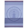 Coucke French Cotton Jacquard Towel, Lighthouse, 20-Inches by 30-Inches, Blue,