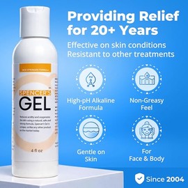Fórmula alcalina de gel de Spencer, certificado por laboratorio para matar Staph Aureus en contacto con la piel, 4 Ounce Bottle Spencer's Gel