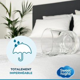 SWEET NIGHT - Fodera integrale materasso 80x190 cm | impermeabile | anti-cimice e antiacaro | rinnova materasso | cerniera | senza trattamento chimico | EP. Fino a 25 cm