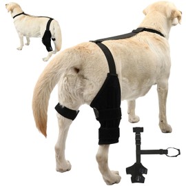 YENBOLOI Dog Knee Brace Dog ACL Brace Hind Leg Dog ACL Knee Brace with Extra Collar and Support Treats Kneecap Dislocation Arthritis
