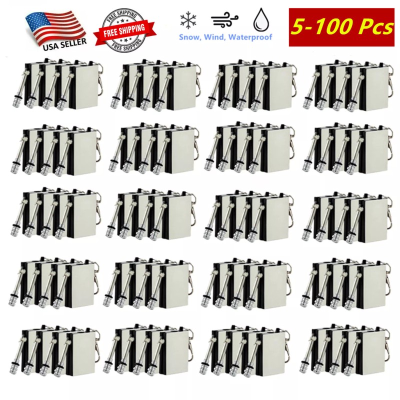 TSY TOOL 100 Pcs Waterproof Permanent Match Lighter Strike To