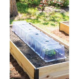 Gardener's Supply Company Cool Weather Row Cloches Set | Plant Cover Long Rows | Garden Cloche for Cold Protection, Sun, Pest Protection, and Plant Growth Season