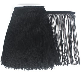 Lace Ribbon, 5 Yards, Black Fringe Trim, 20 cm Wide, Fringe Trim, Ribbon for DIY, Latin Dress, Stage Clothing, Accessories, Lace Ribbon