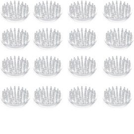 WANGCL Set of 16 Round Spiked Carpet Protectors, Floor Saver Pads, Sofa Saver, Clear Castor Cups, Non-Slip Furniture Pads, Floor Protectors