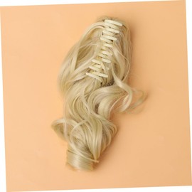 Baluue 1pc Ponytail Extension Curly Wigs Ponytail Claw Ponytail Wig Claw Ponytail Wig Clip