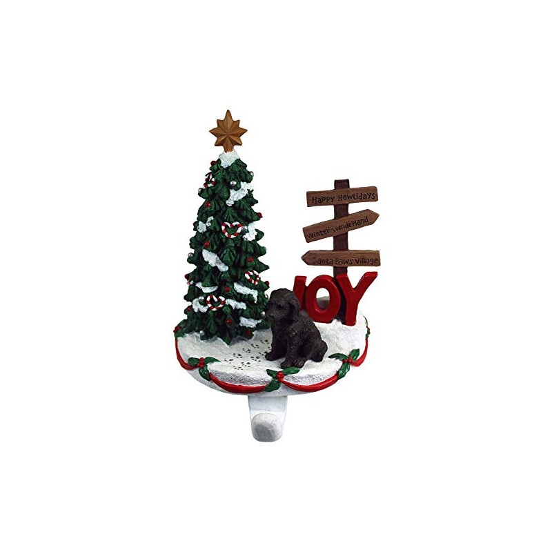DogLoverStore Labradoodle Stocking Holder Hanger Chocolate