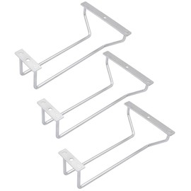 zoohot 7-Inch Wine Glass Rack, Under Cabinet Wine Glass Holder Stainless Steel Stemware Rack for Cabinet Kitchen Bar (1 Rows, 3 Pack)