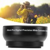 Optical Glass 0.45x WideAngle Black Additional Lens for 49mm Camera