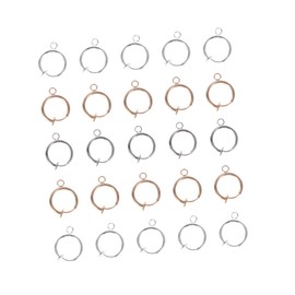 TEHAUX 60pcs Diy Ear Clip Accessories Beautiful Jewelry Making Supplies No Piercing Required Ear Clips for Crafting Earring Designs for Home Store Use