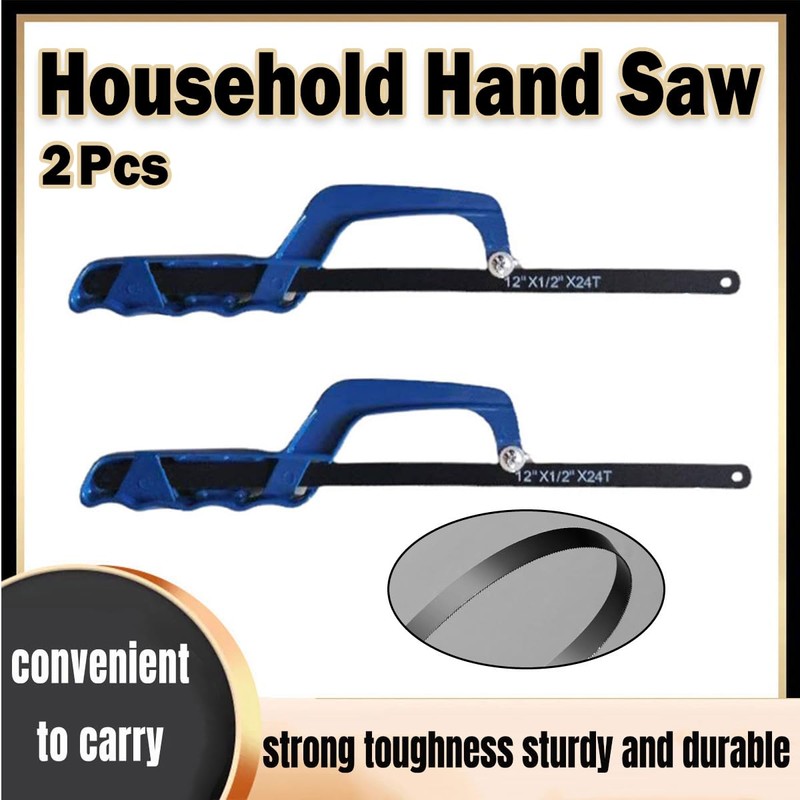 AIMALL 2PCS Aluminum Alloy Hand Saw - Woodworking Hacksaw Frame,