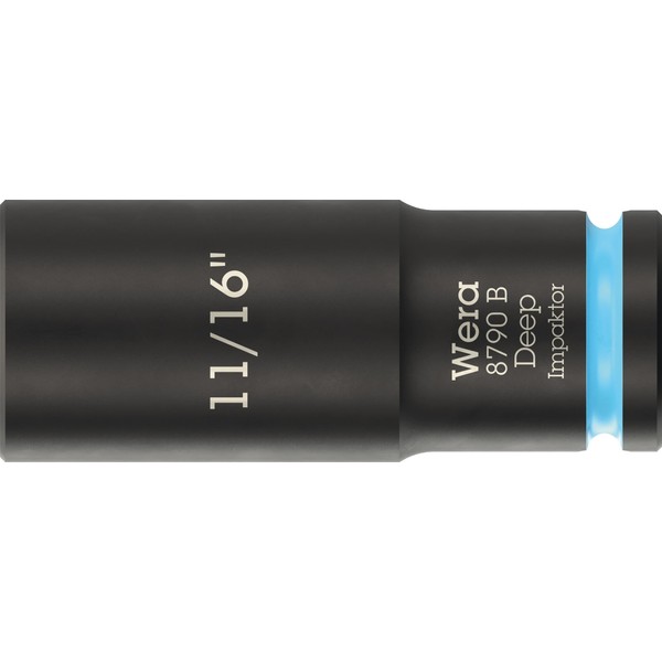 Wera 8790 B Impaktor Deep Socket with 3/8" Drive, 11/16"