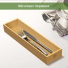 guiogc Bamboo Drawer Silverware Organizer, Flatware Organizers, Multi-purpose Bamboo Storage