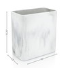 Essentra Home Marble Rectangular Trash Can for Home Office, Bedroom,