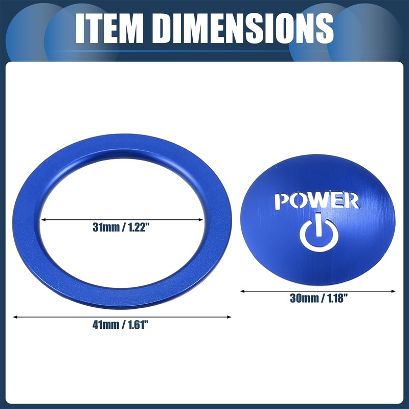 INFINAUTO Engine Start Stop Button Cover for Toyota Ignition Button