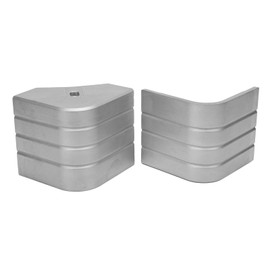 Pontoon Boat Corner Caps, Aluminum Pontoon Corner Cap Casting for 90 Rounded Corner, Height: 3-1/8in to 3-3/16in Top: 3-1/8in to 3-3/16in, Deck Corner Bumper