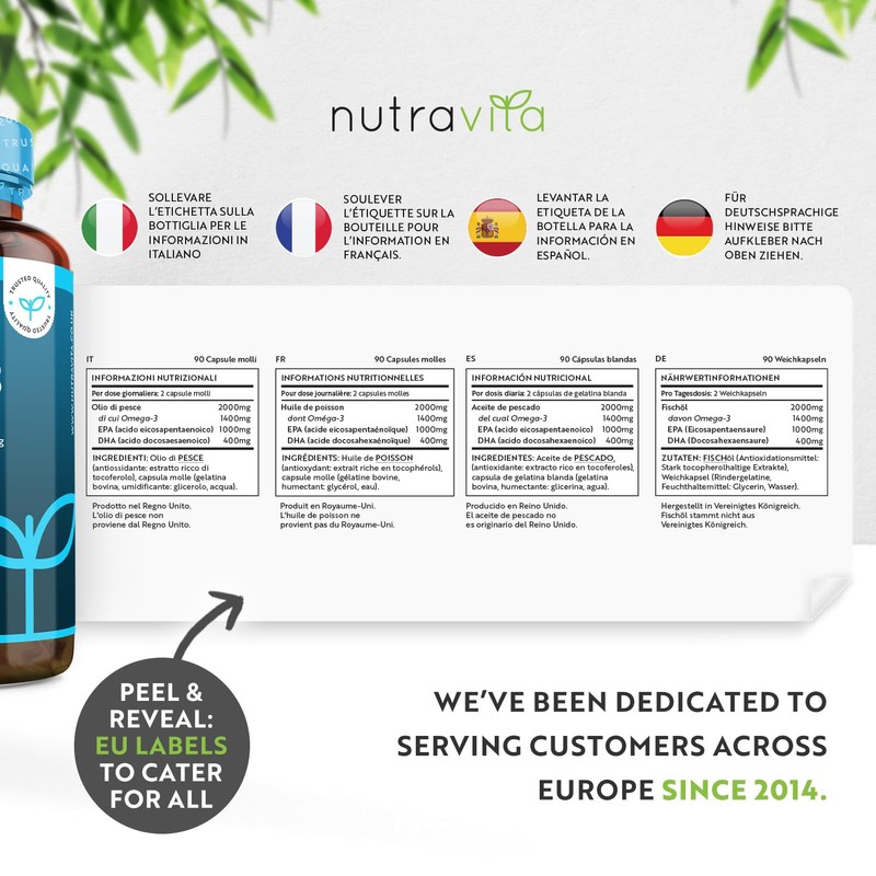 Nutravita Highest Strength Omega 3 Fish Oil 2000mg - Providing