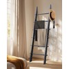 TEAKMAMA 6-Tier Blanket Ladder with Hanging Knobs, 5.5 Ft Wall