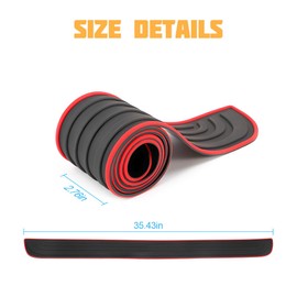 Osilly Car Rear Bumper Protector Guard, Anti-Scratch Trunk Door Sill Protection Strip, Non-Slip Cargo Trunk Protective Guards, Universal Auto Exterior Accessories for Cars SUV (Red/Car)