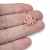 Hackberry Creek 6 Pink Enamel Octopus Charms, Whimsical Pendants for