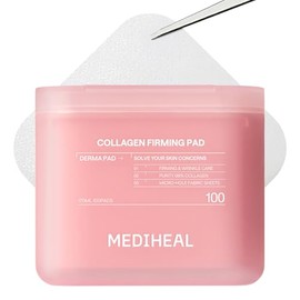 MEDIHEAL Retinol&Peptide Toner Pads, Skin Firming (100 Count) | with Retinol & 6 Peptide Complex | Firming & Wrinkle Care | Plastic-Free Vegan Pads | 
