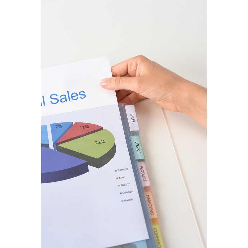 Avery 8 Tab Button Pocket Divider A4