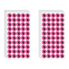 DUGUTUL 1000 pcs $6 Color-Coded Price Stickers for Garage Sale and Flea Market, 3/4" Diameter - Bold Fonts, Clear Visibility, High Visibility, Easy Organization