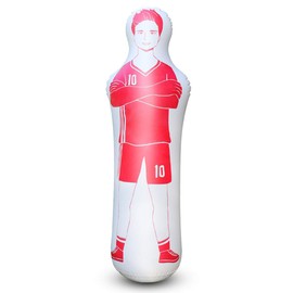 ZHUYNXIR 1 PC Inflatable Soccer Dummy, Soccer Training Equipment, Inflatable Dummy Goalkeepr Air Mannequin Free Kick Wall Goalkeeper Defender Training for Children Adults, Red Dummy 63 Inch.