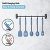 Silicone Spatula and Cooking Spoon,5 Pack Solid & Slotted Spoons